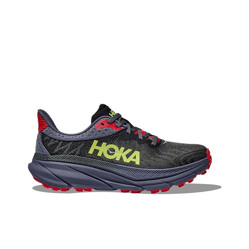 Black, Red & Gray - HOKA Challenger 7 Trail Running Shoes - product image from the listing.