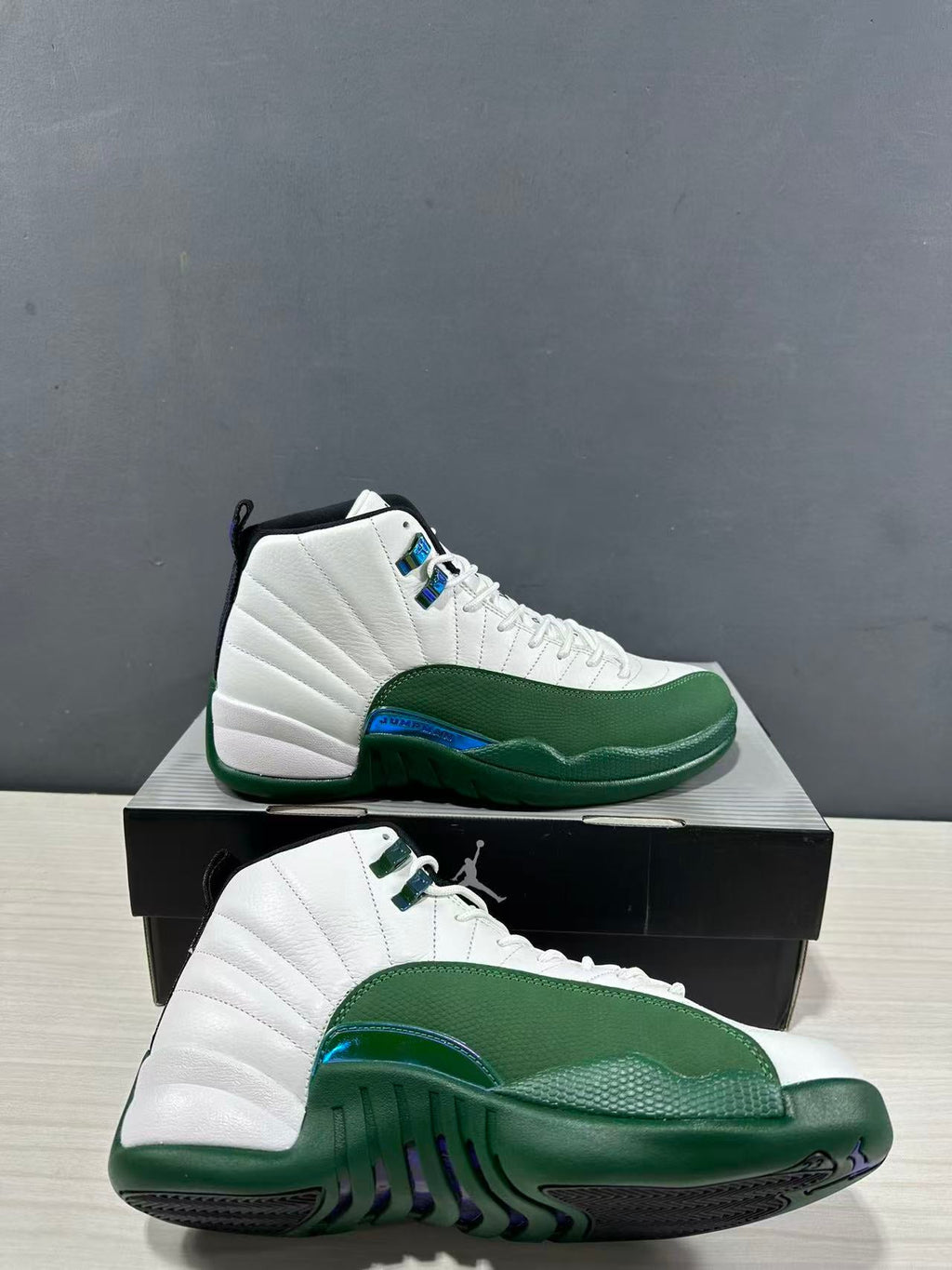 Air Jordan 12 Bucks White Green CT8013-103 Sneakers - product image from the listing.