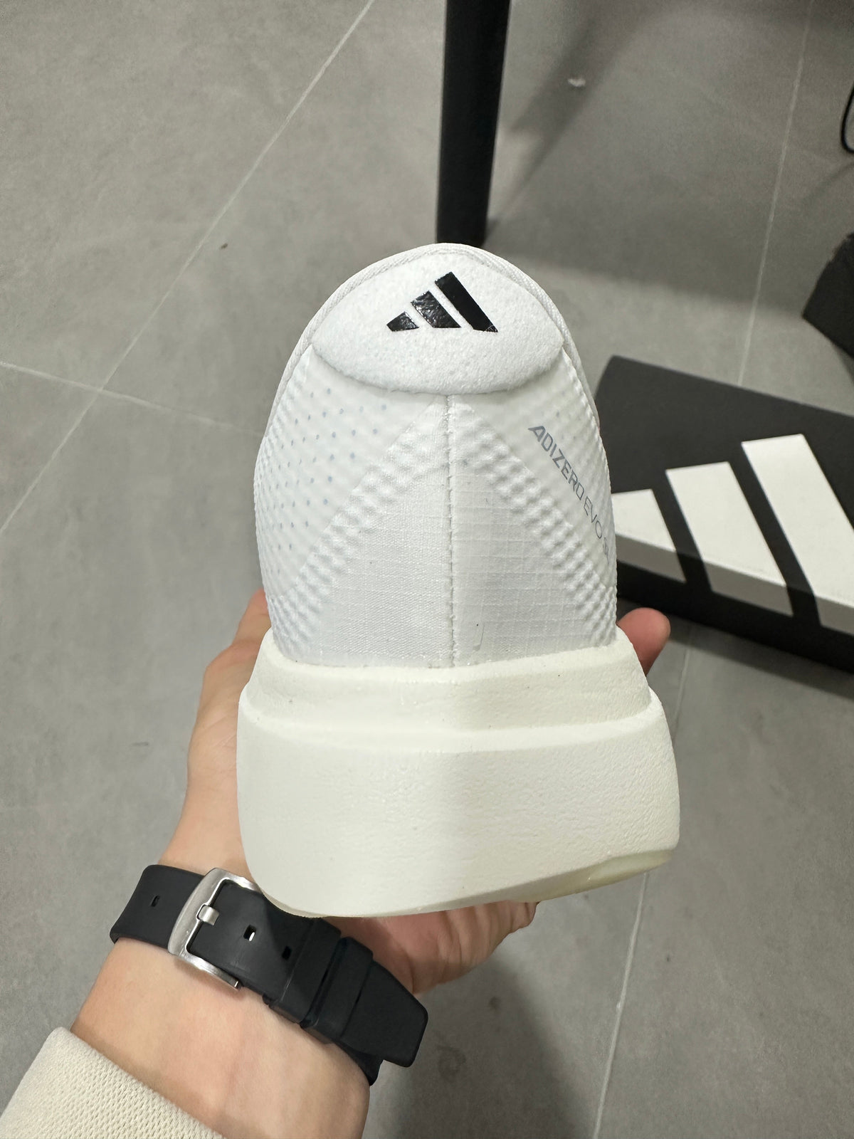 adidas Adizero Lightstrike Pro Running Shoes in White JR4736 - product image from the listing.