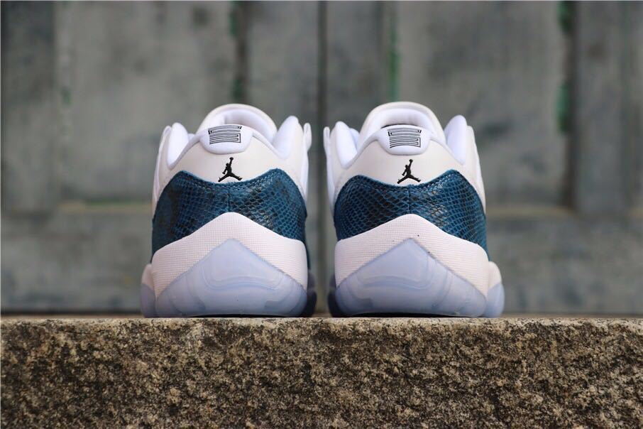 Navy Snakeskin Sneakers - Air Jordan 11 Low - product image from the listing.
