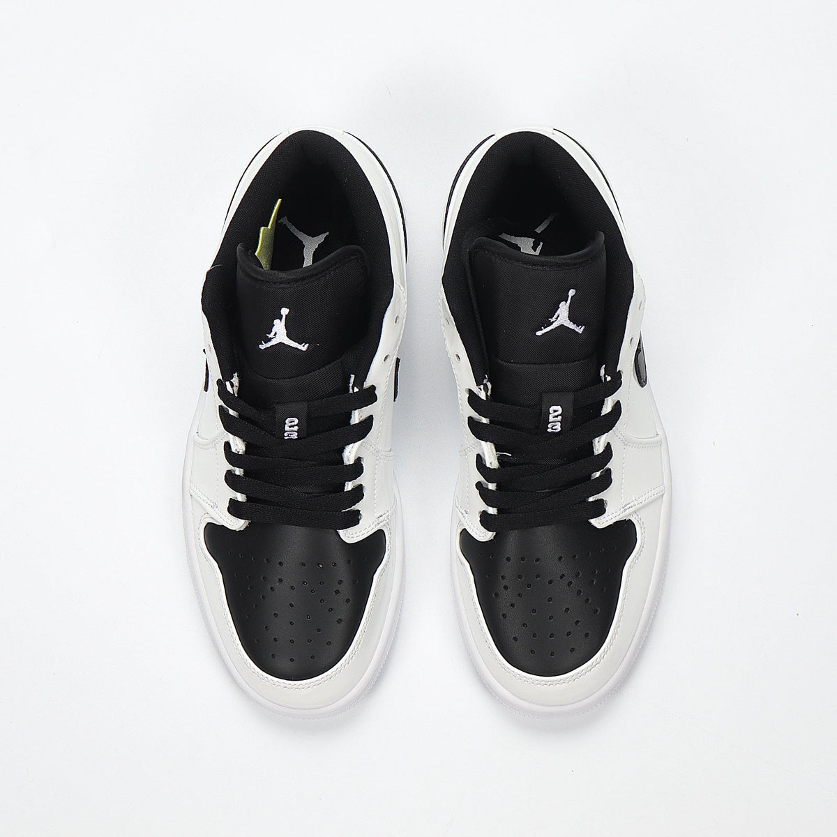 Air Jordan 1 Low Panda Black White Sneakers 553560-103 - product image from the listing.
