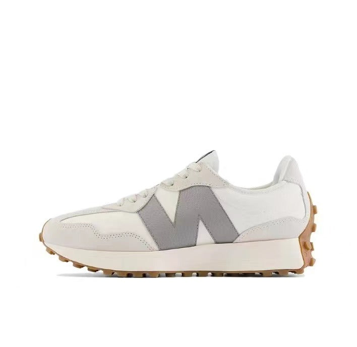 White and Gray New Balance U327LT Sneakers - product image from the listing.