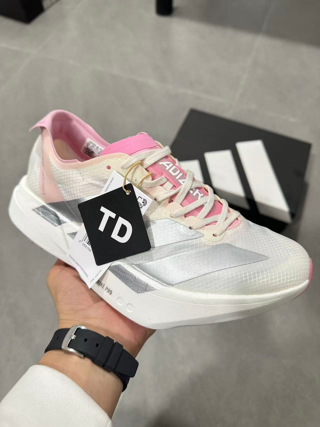 Nike Lightstrike Pro Running Shoes in White Pink JQ4445 - product image from the listing.