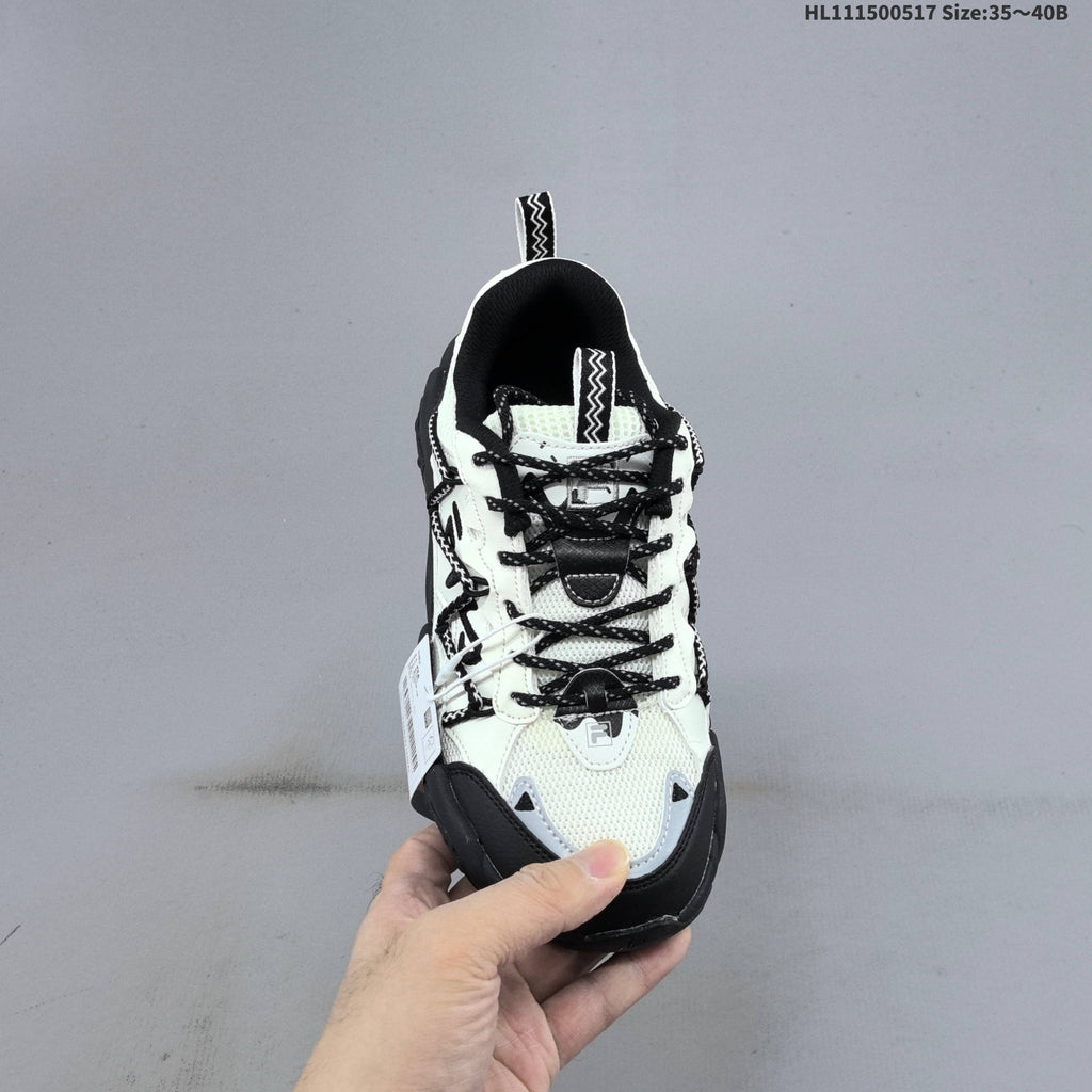FILA Croissant 1S Low-Top Sneakers, in White and Black - product image from the listing.