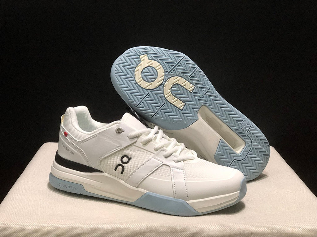 On The Roger Clubhouse Pro Sneakers in White Light Blue - product image from the listing.