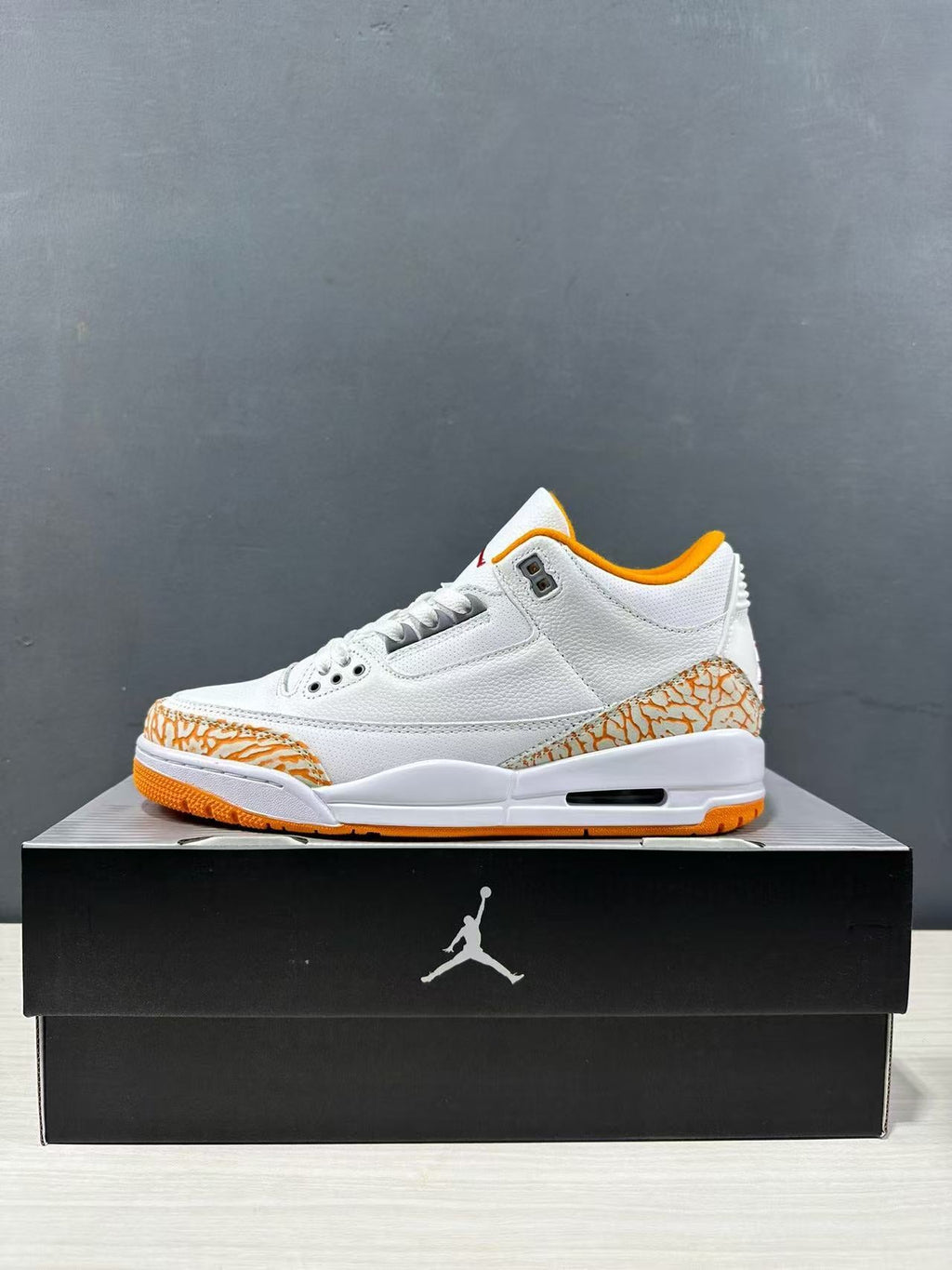 Air Jordan 3 Retro White Orange Peel Sneakers CK9246-101 - product image from the listing.