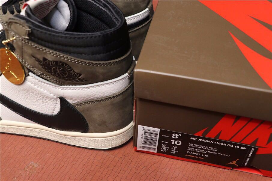 TS SP Sneakers, Brown and White, - Air Jordan 1 High OG CD4487-100 - product image from the listing.