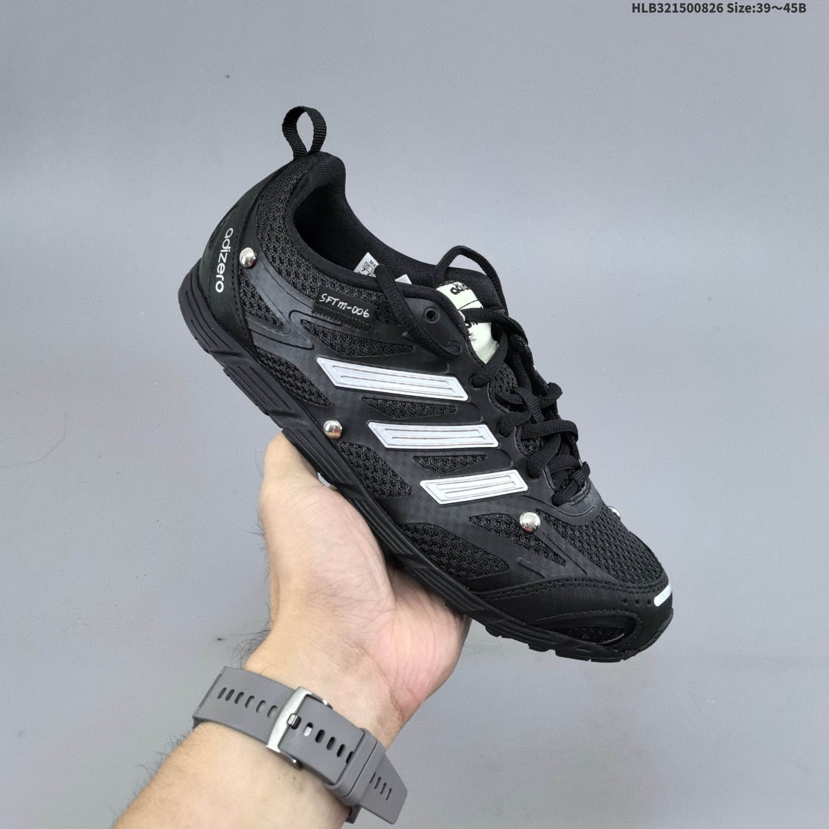 adidas Adizero PR SFTM Running Shoes in Black HP3525 - product image from the listing.