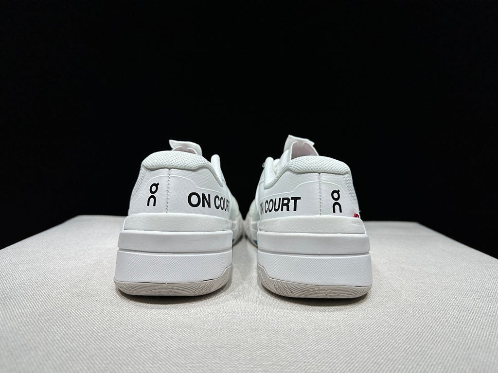 On The Roger Pro Fire Clay White Court Trainers - product image from the listing.