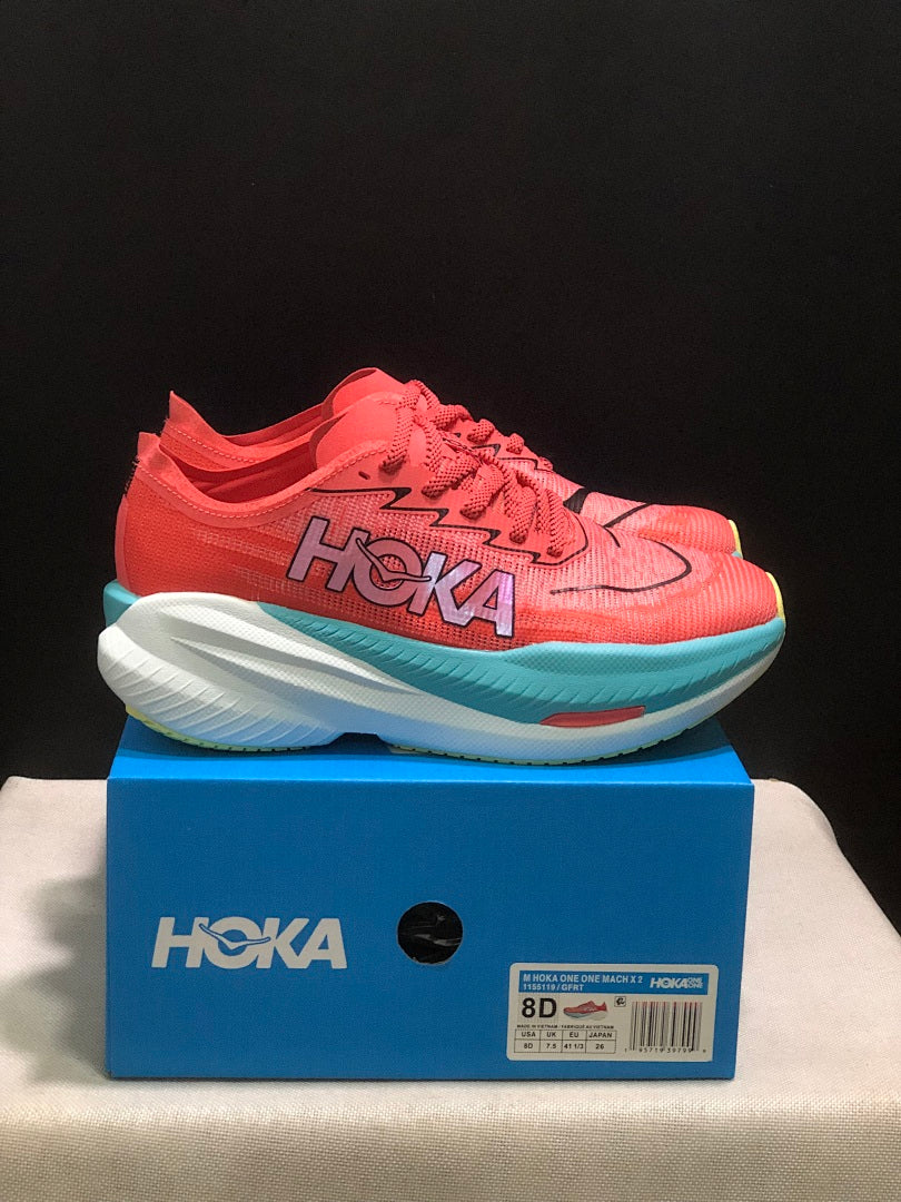 Coral HOKA Mach X 2 Running Shoes - product image from the listing.