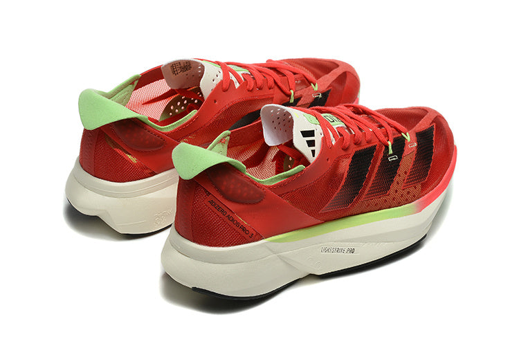 adidas Adizero Adios Pro 3 Running Shoes in Red - product image from the listing.