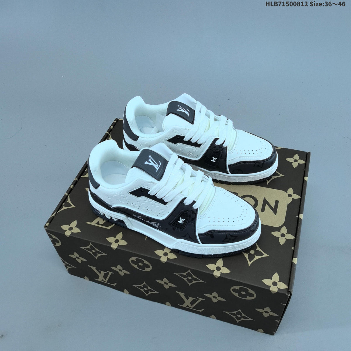 Louis Vuitton Low-Top Sneakers in White and Black - product image from the listing.
