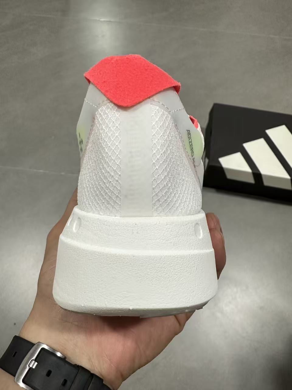Adidas Adizero Lightstrike Pro Running Shoes in White Black - product image from the listing.