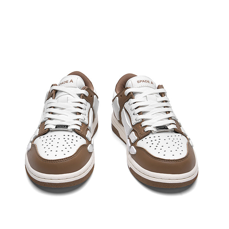 Spade A Low-Top Sneakers in Coffee in Brown and White MFS003-281 - product image from the listing.