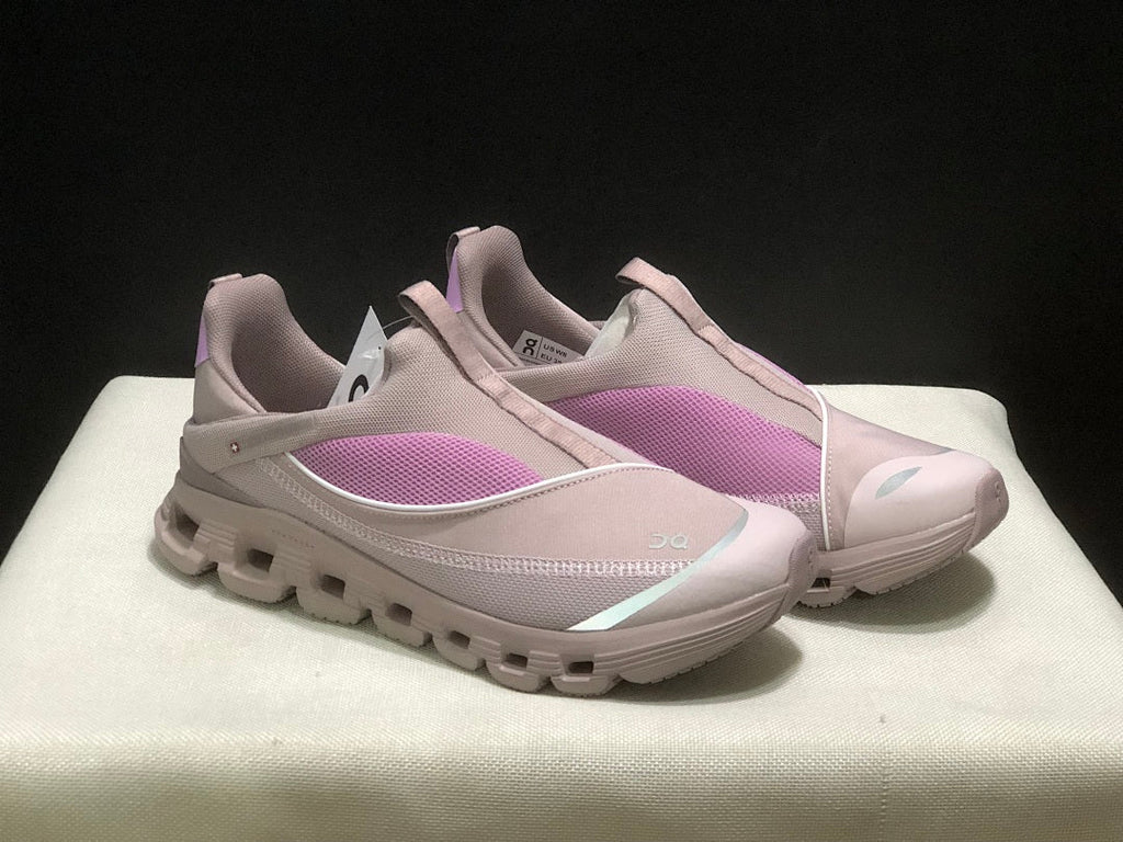 On Cloud 4 Coast Slip-On Trainers Pink/Purple - product image from the listing.