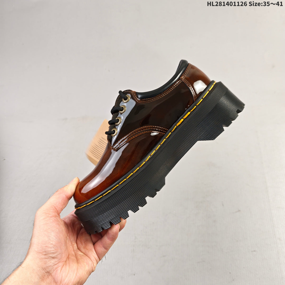 Dr. Martens 1460 Smooth Platform Lace-Up Shoes, in Dark Brown - product image from the listing.
