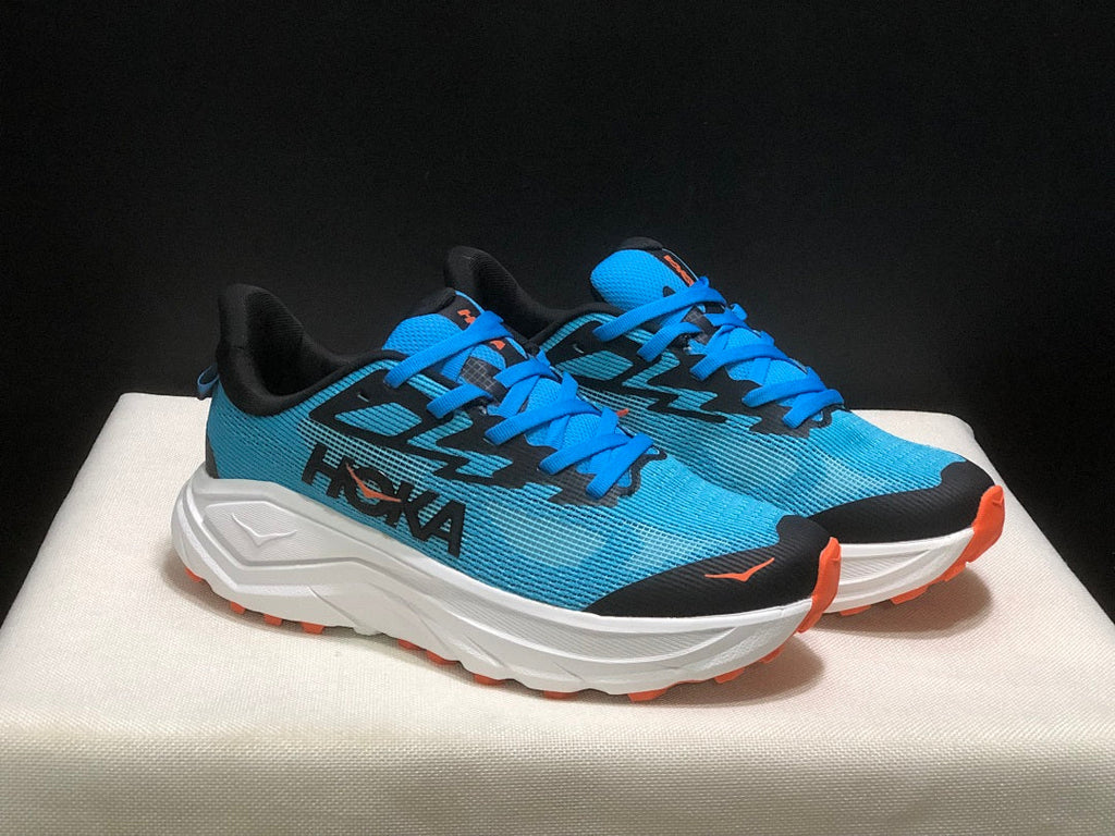 Blue HOKA Challenger 8 Trail Running Shoes - product image from the listing.