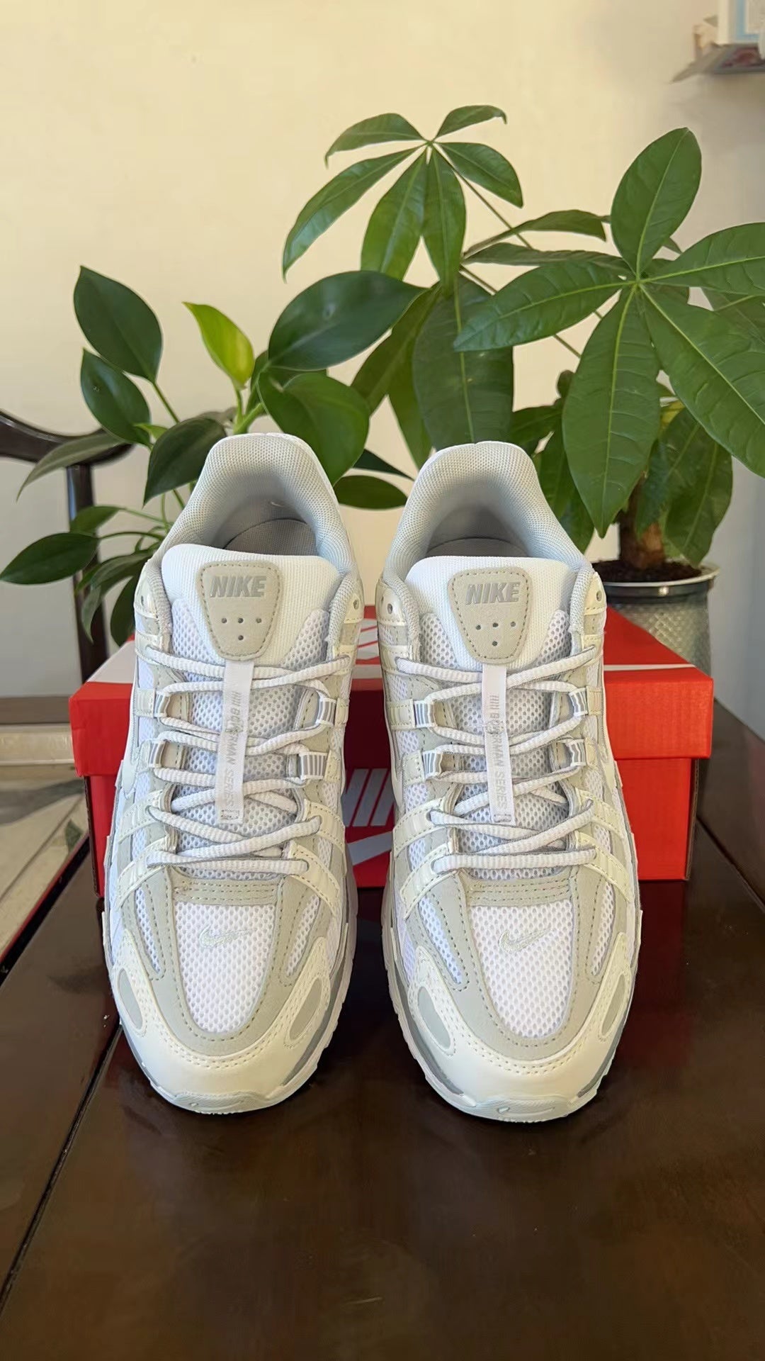 White and Grey Nike P-6000 Sneakers FV6603-101 - product image from the listing.