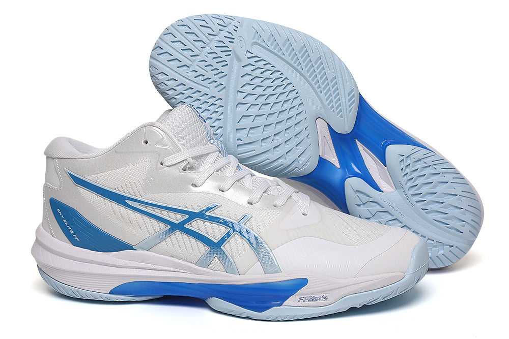 ASICS Sky Elite FF 4 Volleyball Shoes in White Blue - product image from the listing.