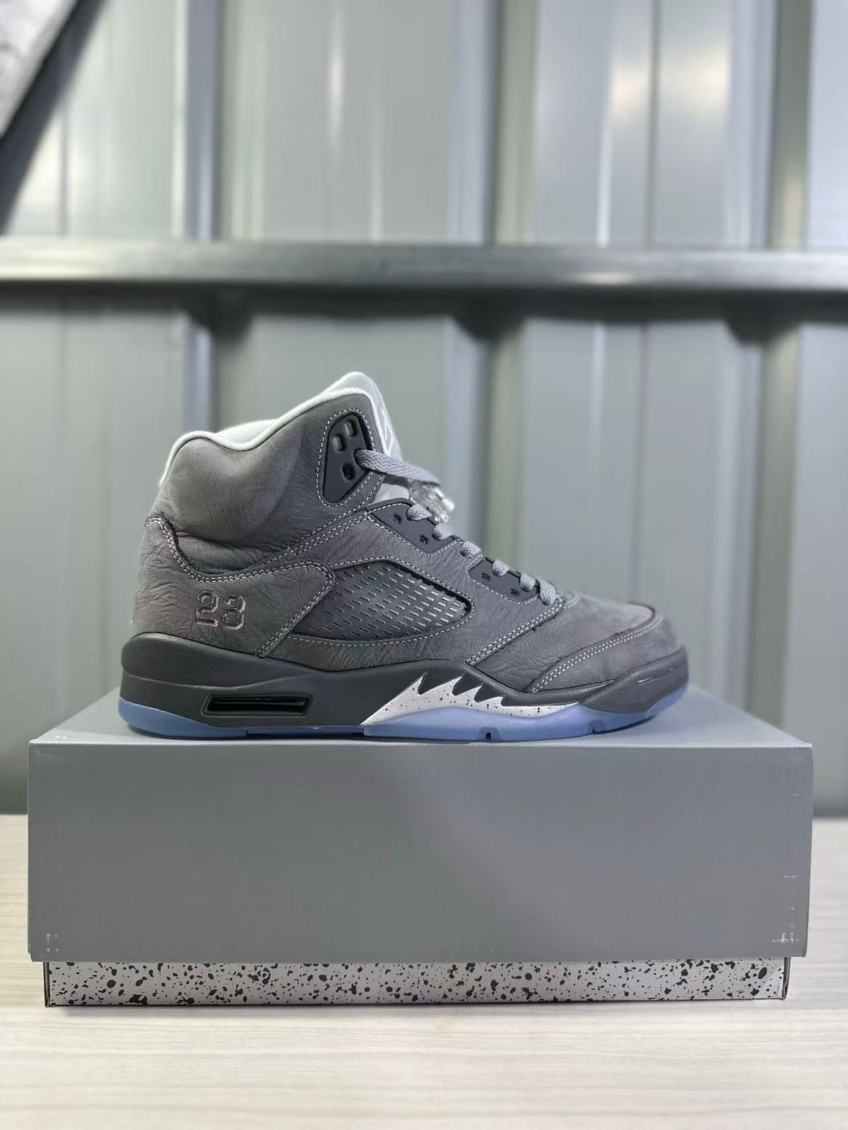 Air Jordan 5 Sneakers in Wolf Grey DD0587-002 - product image from the listing.