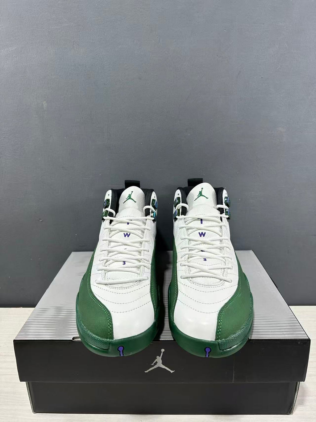 Air Jordan 12 Bucks White Green CT8013-103 Sneakers - product image from the listing.