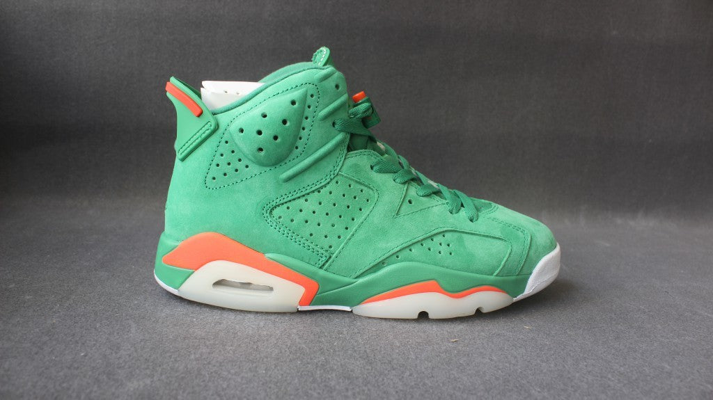 Air Jordan 6 Gatorade High-Top Sneakers in Green 384664-145 - product image from the listing.