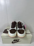 Jordan 1 Low Travis Scott in Brown White Pink DZ4137-206 - product image from the listing.