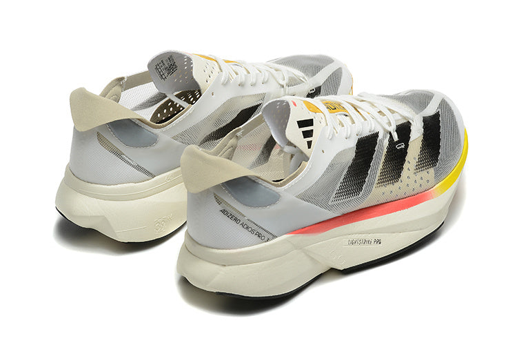 adidas Adizero Adios Pro Running Shoes in White Black - product image from the listing.