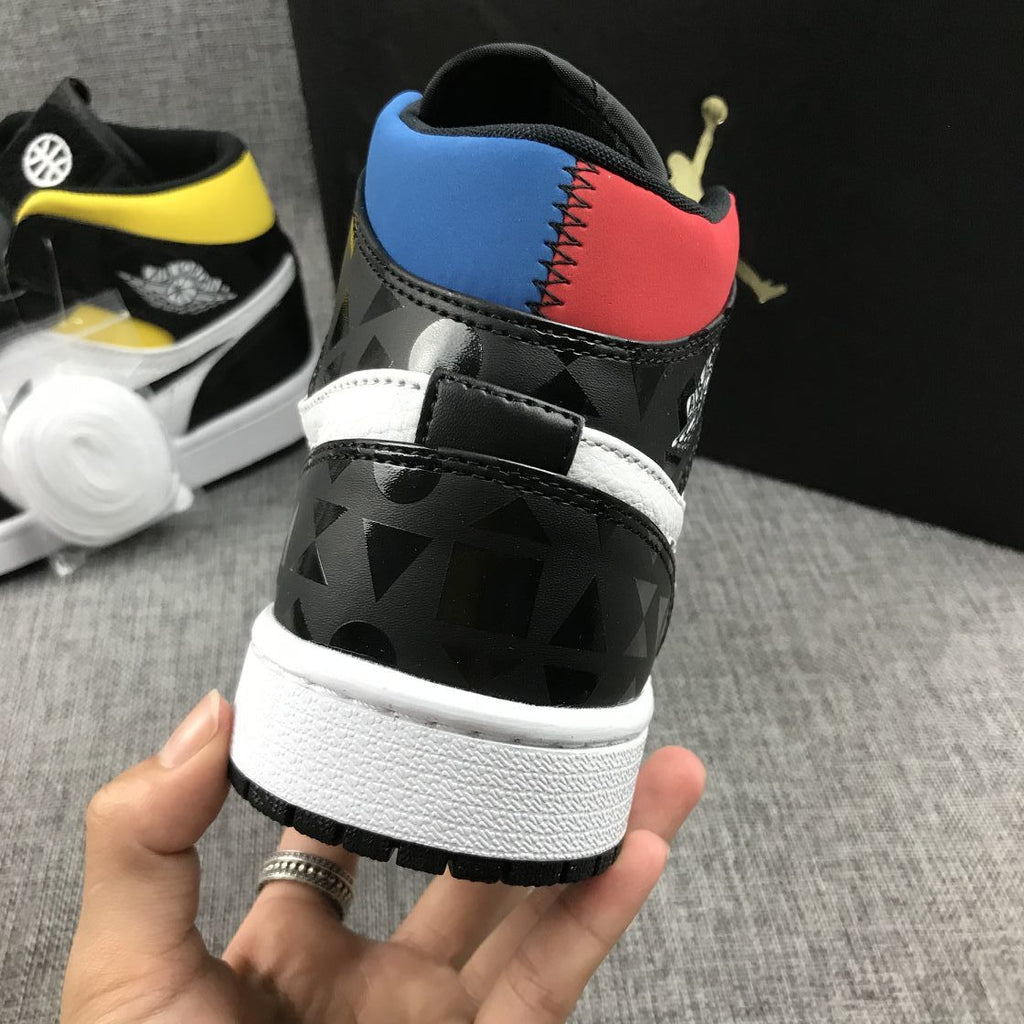 Quai 54 Sneakers Black Multi-Color - Air Jordan 1 Mid CJ9219-001 - product image from the listing.