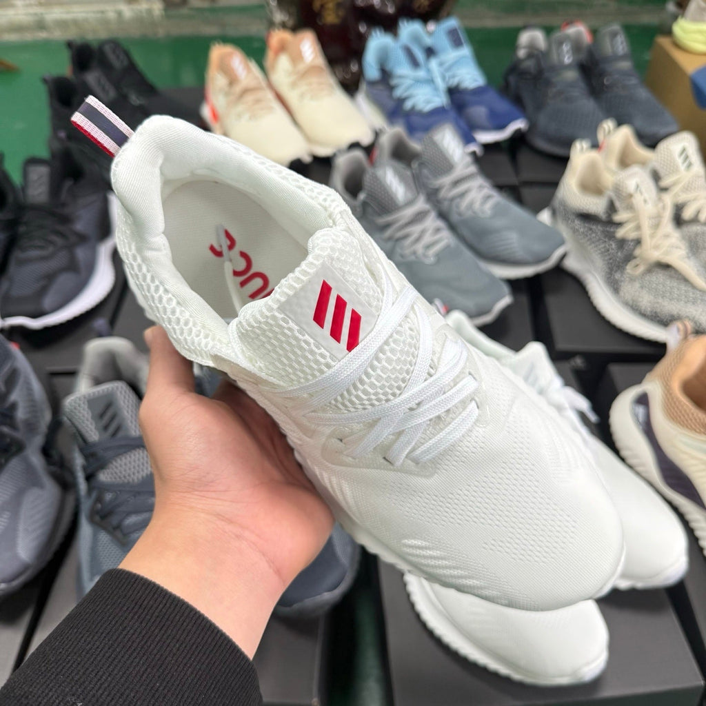 adidas Alphabounce HPC AMS Sneakers in White Red - product image from the listing.