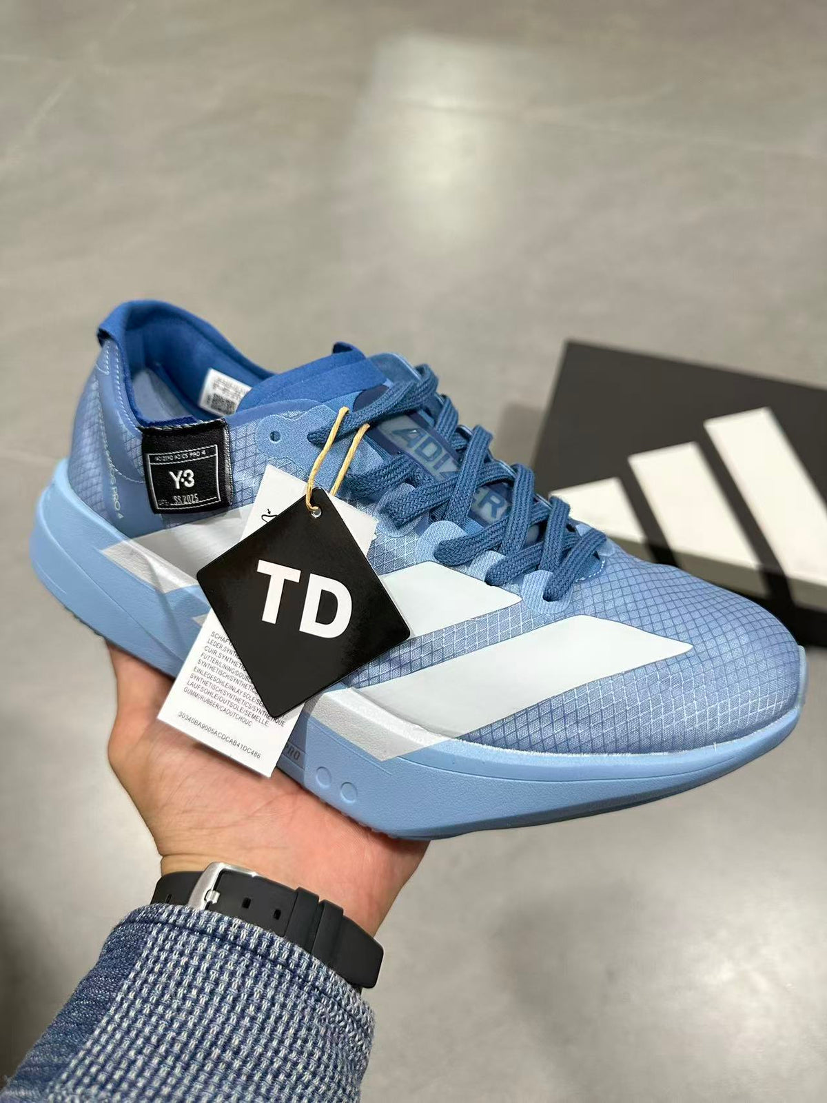 Blue Adidas Lightstrike Pro Running Shoes - product image from the listing.