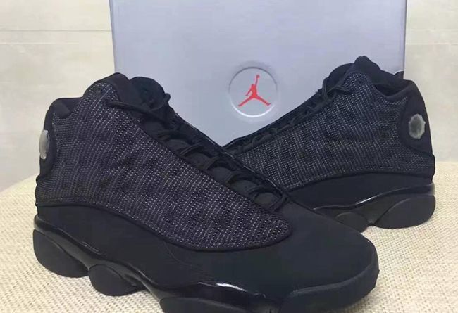 Air Jordan 13 Retro Black Cat Basketball Sneakers in Black - product image from the listing.