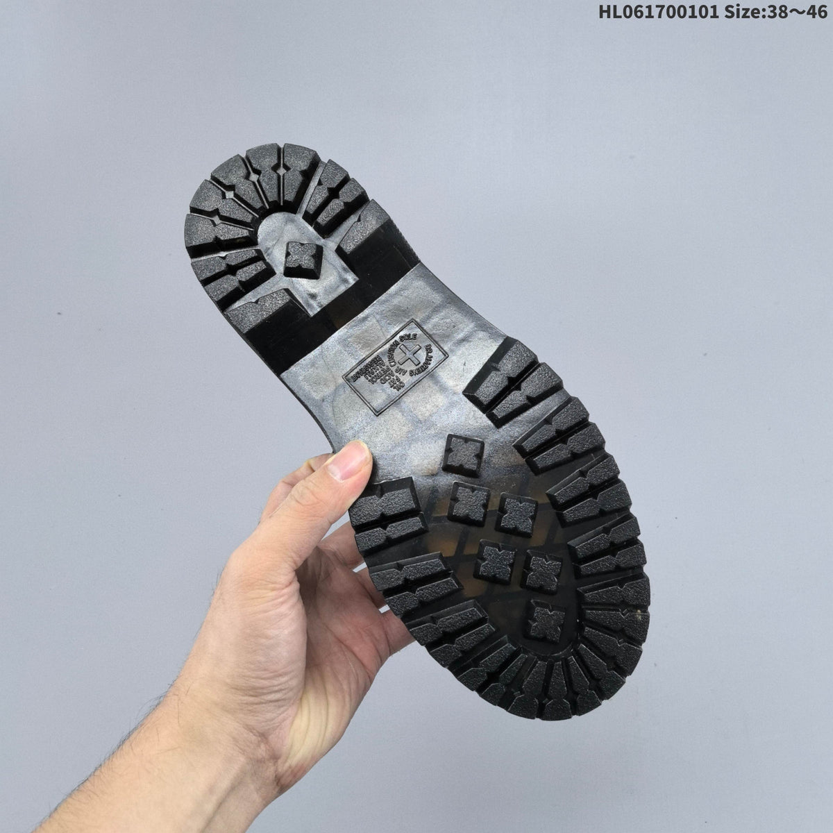 1460-Inspired Black Lace-Up Platform Boots by Dr. Martens - product image from the listing.