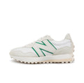 New Balance MS327CBA Sneakers, in White and Green - product image from the listing.