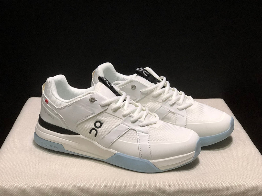 On The Roger Clubhouse Pro Sneakers in White Light Blue - product image from the listing.