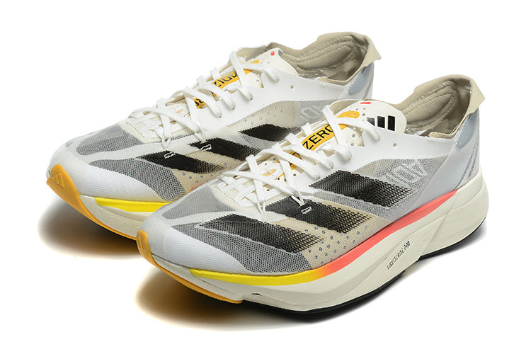 adidas Adizero Adios Pro Running Shoes in White Black - product image from the listing.