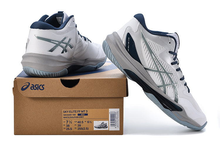 ASICS Sky Elite FF MT 3 Volleyball Shoes in White Grey - product image from the listing.
