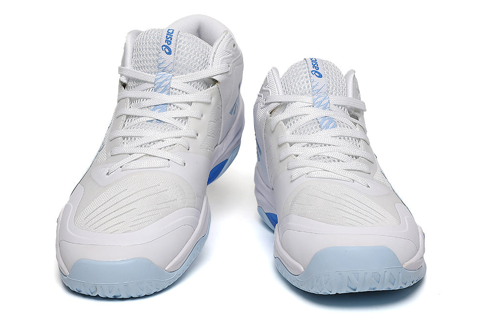 ASICS Sky Elite FF 4 Volleyball Shoes in White Blue - product image from the listing.
