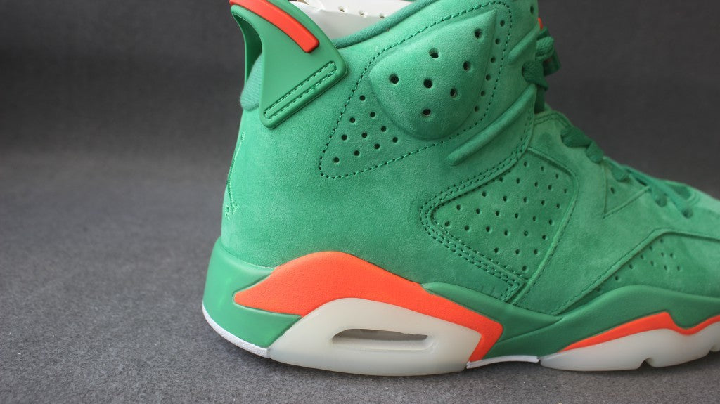 Air Jordan 6 Gatorade High-Top Sneakers in Green 384664-145 - product image from the listing.