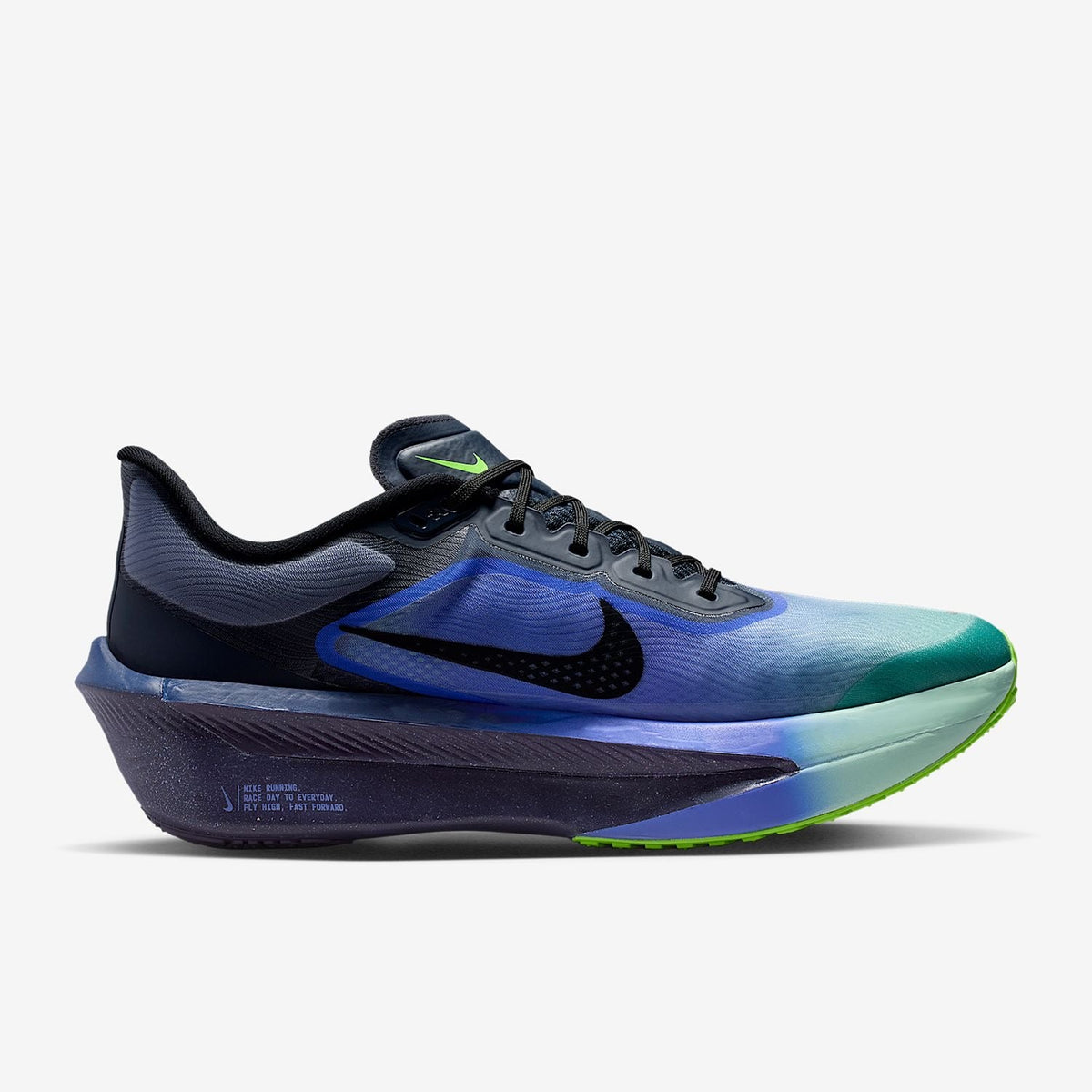 Nike Zoom Fly 6 Running Shoes in Black Blue Green - product image from the listing.