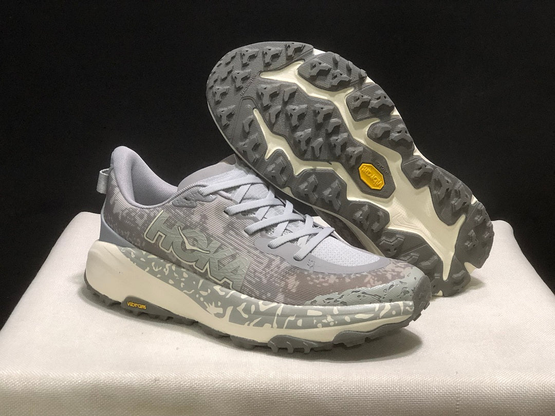 Gray HOKA Speedgoat 6 Trail Running Shoes - product image from the listing.