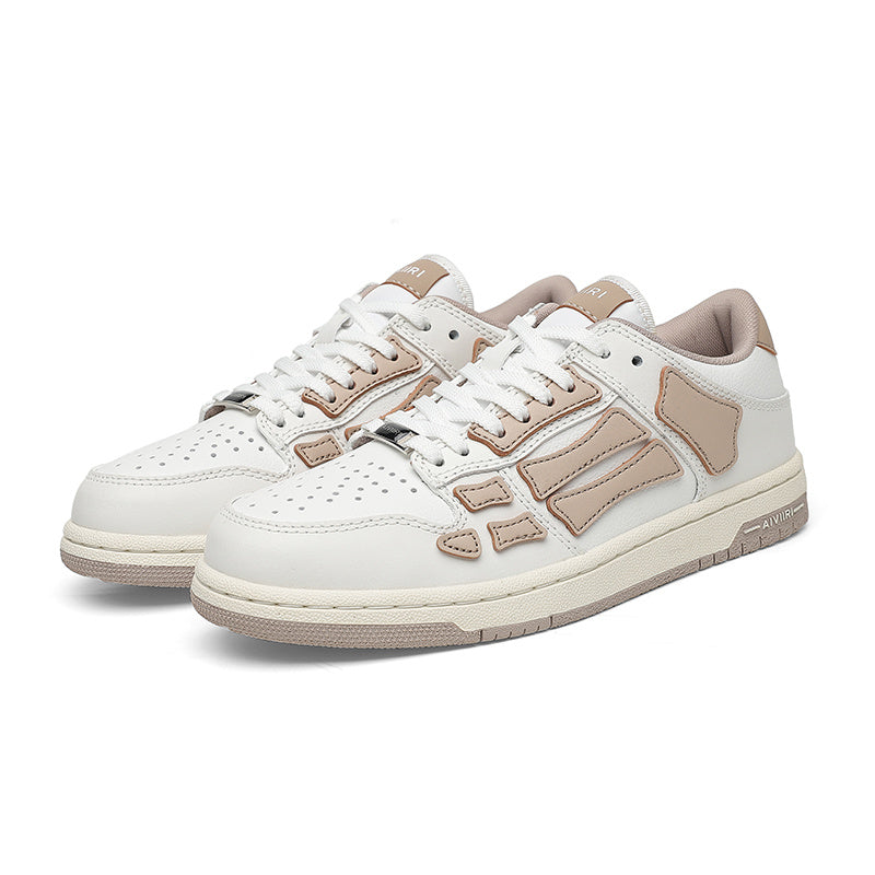 White and Beige AMIRI Low-Top Sneakers - product image from the listing.