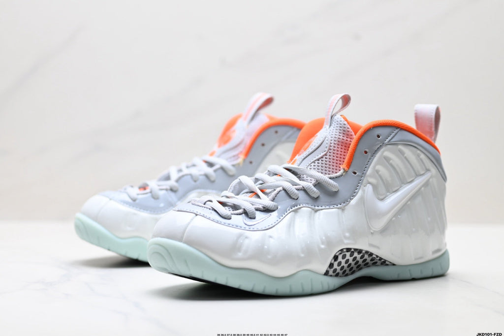 Nike Air Foamposite One Penny Hardaway Sneakers in Gray Orange - product image from the listing.