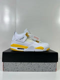Air Jordan 4 White Yellow Sneakers AQ9129-102 - product image from the listing.
