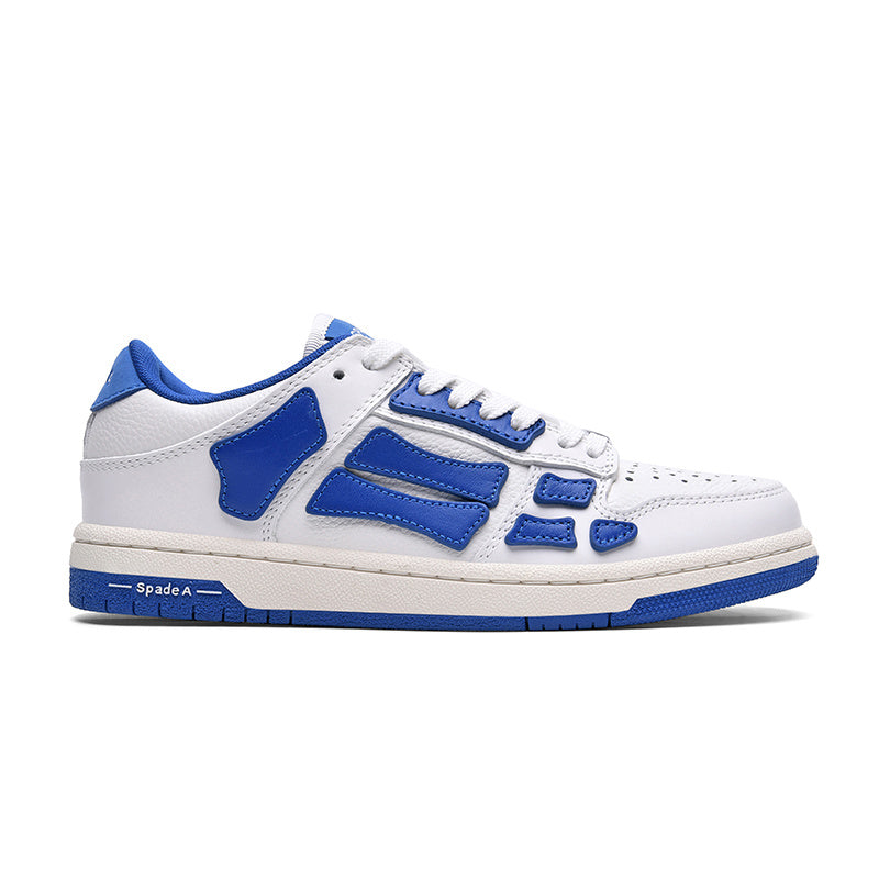 White Low-Top Sneakers in and Blue MFS003-123 - product image from the listing.