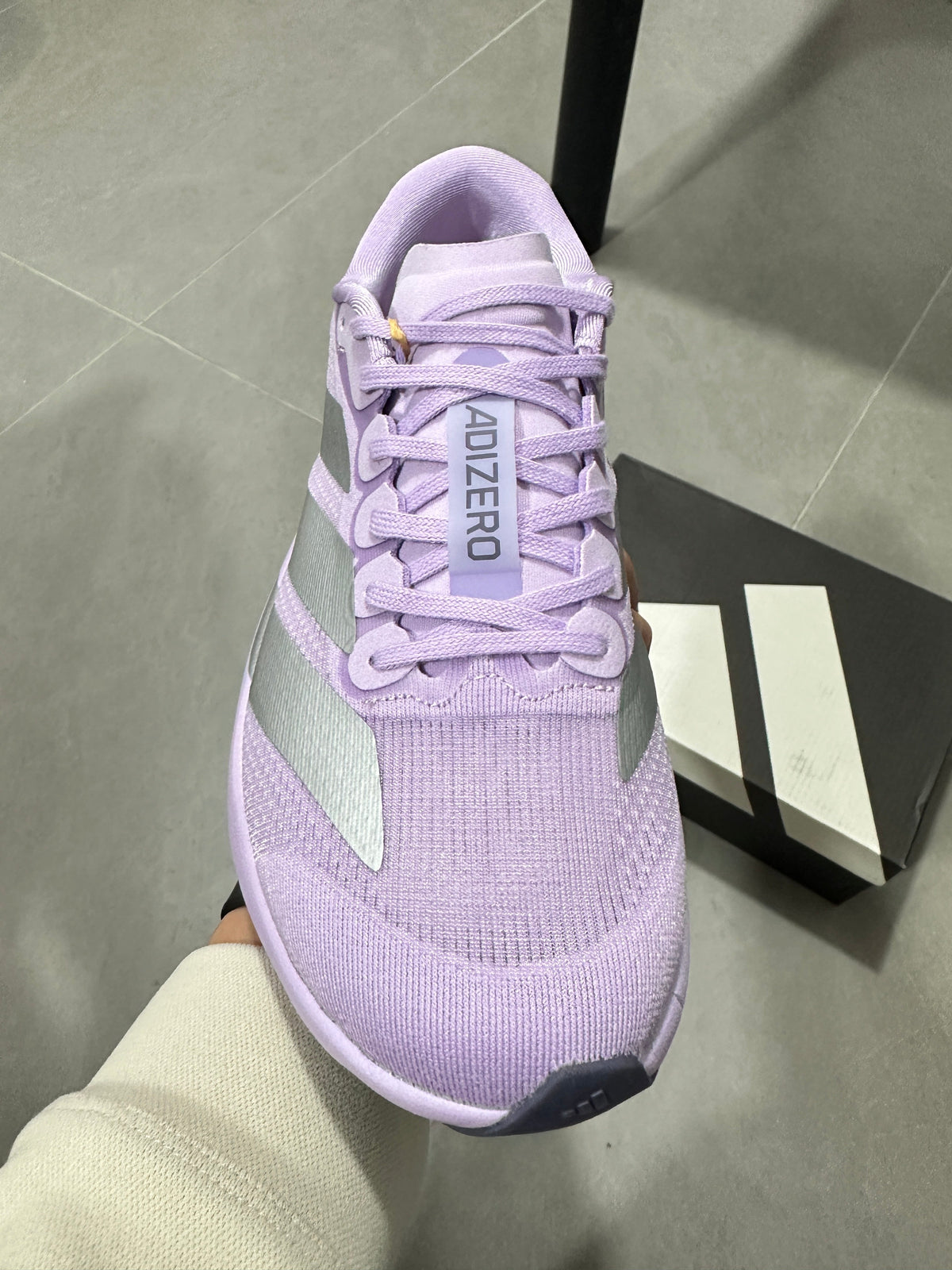 adidas Lightstrike Pro Running Shoes in Purple JS4447 - product image from the listing.