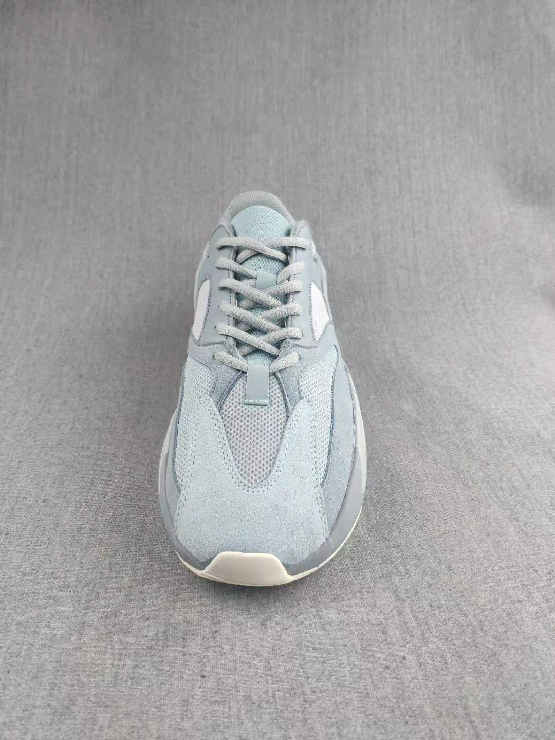Blue Grey and Coral Nike Yeezy 700 V2 Shoes - product image from the listing.