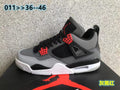 Air Jordan 4 Sneakers, Gray, Black and Red - product image from the listing.