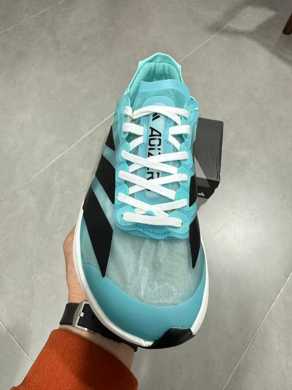 Nike Lightstrike Pro EVO Running Shoes in Aqua Black White - product image from the listing.