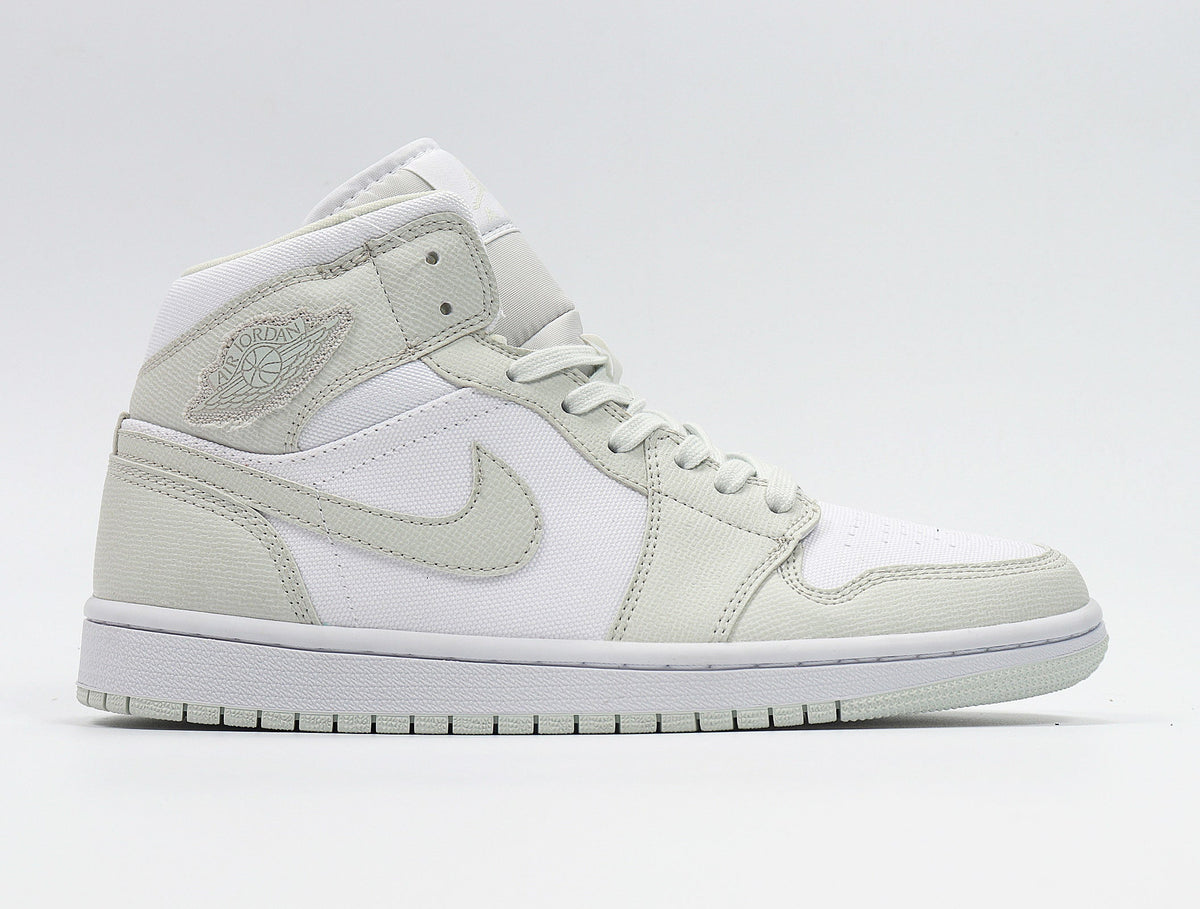 Nike Air Jordan 1 Mid Sneakers in White Grey CV5280-103 - product image from the listing.